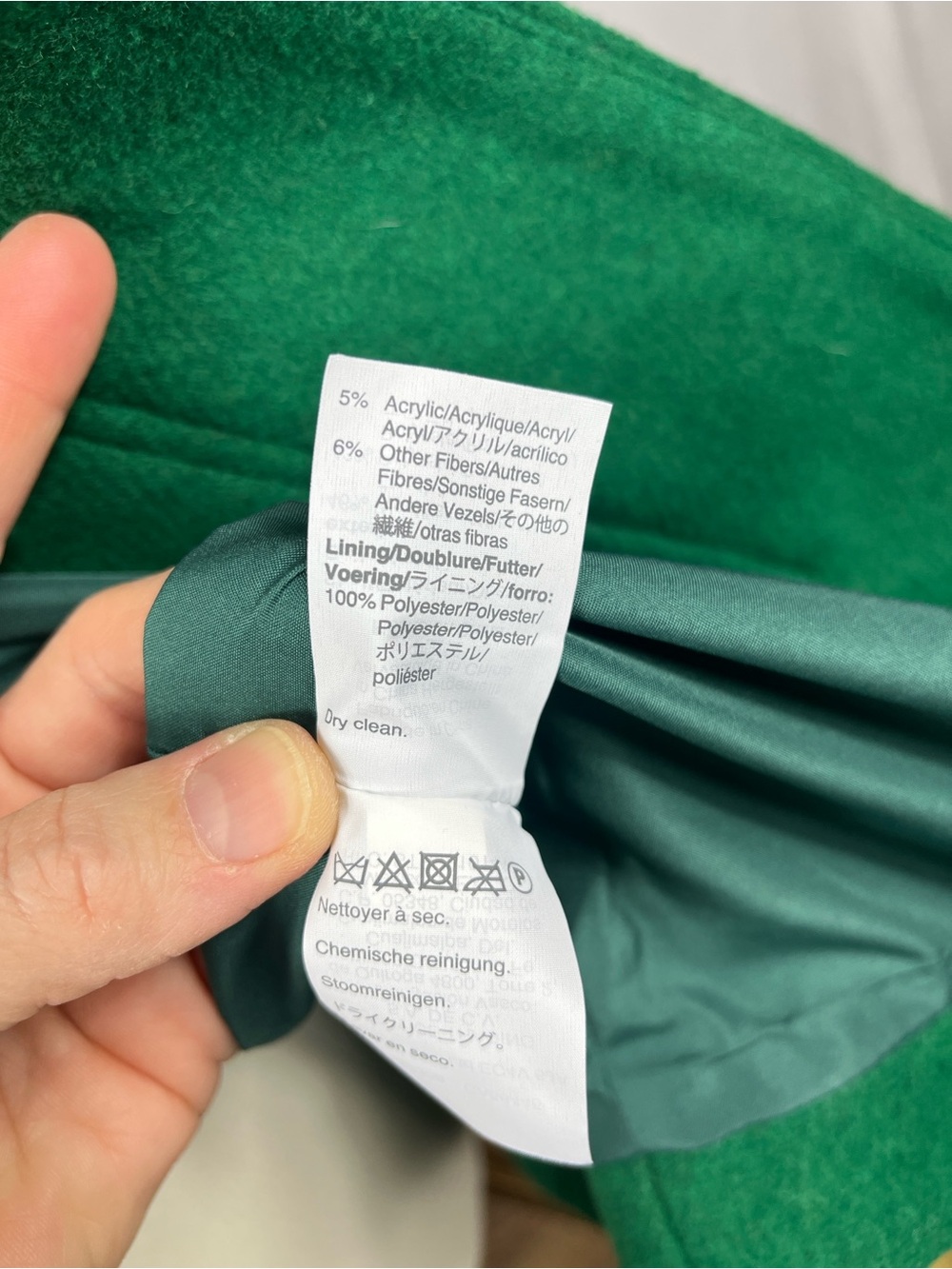 J. Crew Mercantile City Coat in Green. - Picture 11 of 12